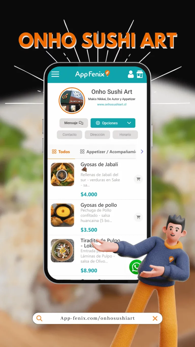 Emprendedor que creo su tienda online en Peru de sushi sin comisiones y sin cargos ocultos