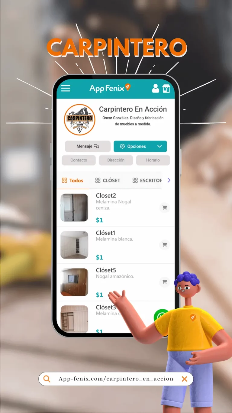 Tienda online de servicios de carpintería, que diseña y fabrica muebles a medida Ecuador